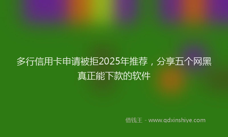 多行信用卡申请被拒2025年推荐，分享五个网黑真正能下款的软件