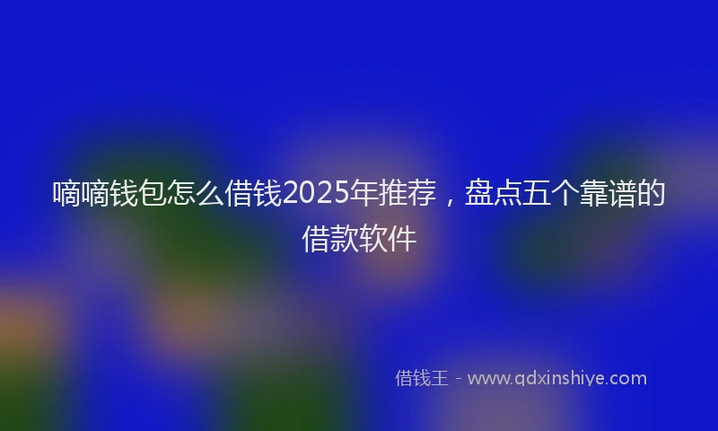 嘀嘀钱包怎么借钱2025年推荐，盘点五个靠谱的借款软件