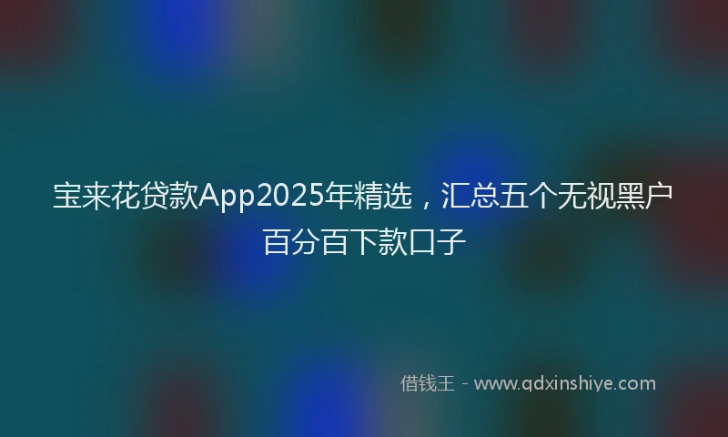 宝来花贷款App2025年精选，汇总五个无视黑户百分百下款口子