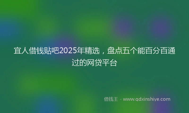 宜人借钱贴吧2025年精选，盘点五个能百分百通过的网贷平台