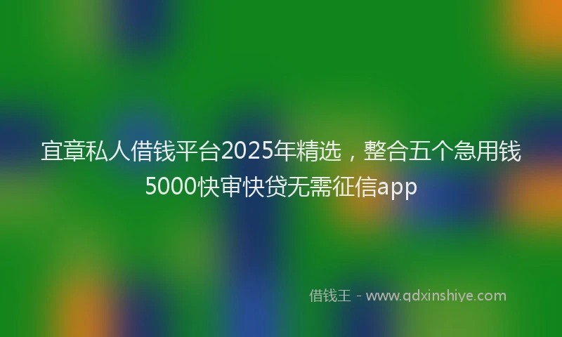宜章私人借钱平台2025年精选，整合五个急用钱5000快审快贷无需征信app