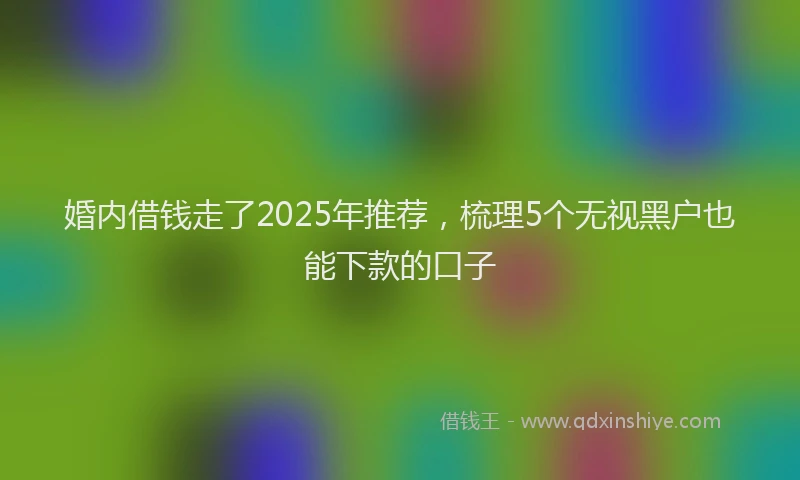 婚内借钱走了2025年推荐，梳理5个无视黑户也能下款的口子