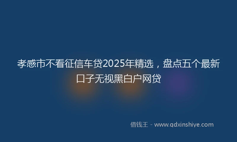 孝感市不看征信车贷2025年精选，盘点五个最新口子无视黑白户网贷