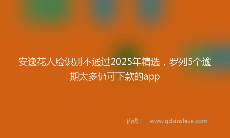 安逸花人脸识别不通过2025年精选，罗列5个逾期太多仍可下款的app