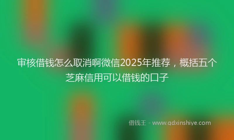 审核借钱怎么取消啊微信2025年推荐，概括五个芝麻信用可以借钱的口子
