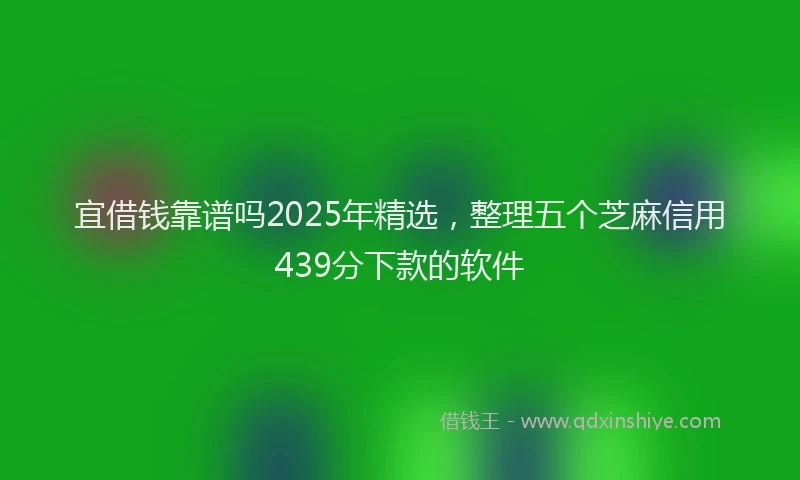 宜借钱靠谱吗2025年精选，整理五个芝麻信用439分下款的软件