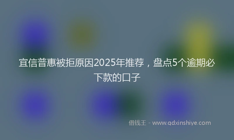 宜信普惠被拒原因2025年推荐，盘点5个逾期必下款的口子
