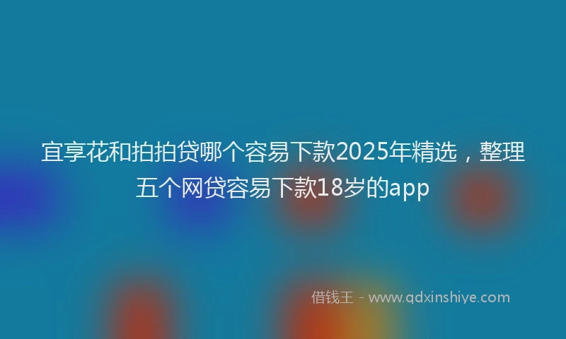 宜享花和拍拍贷哪个容易下款2025年精选，整理五个网贷容易下款18岁的app