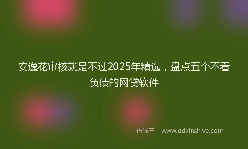 安逸花审核就是不过2025年精选，盘点五个不看负债的网贷软件
