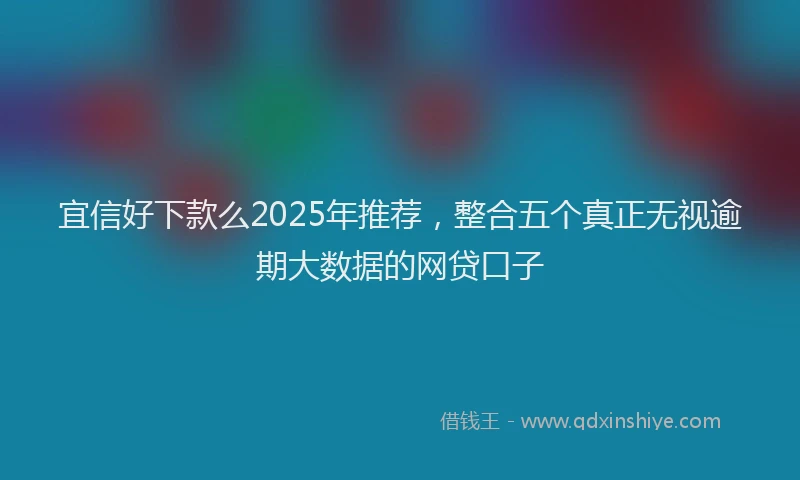 宜信好下款么2025年推荐，整合五个真正无视逾期大数据的网贷口子
