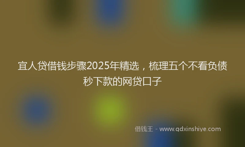 宜人贷借钱步骤2025年精选，梳理五个不看负债秒下款的网贷口子