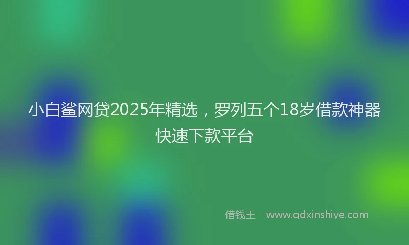 小白鲨网贷2025年精选，罗列五个18岁借款神器快速下款平台