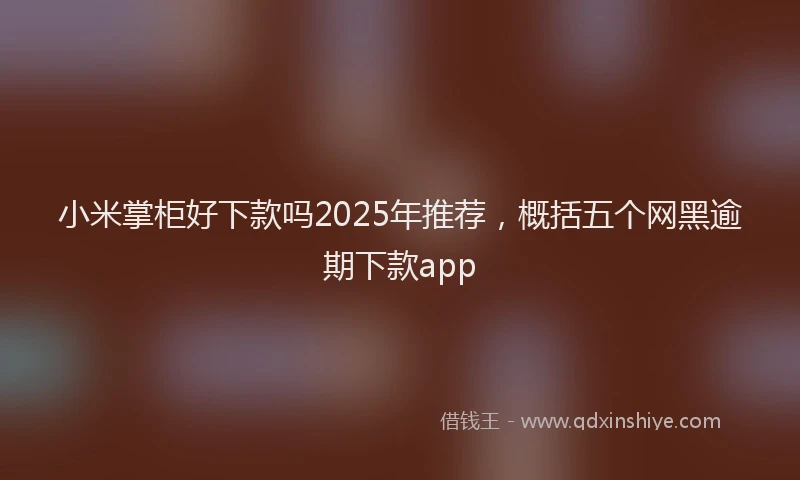 小米掌柜好下款吗2025年推荐，概括五个网黑逾期下款app