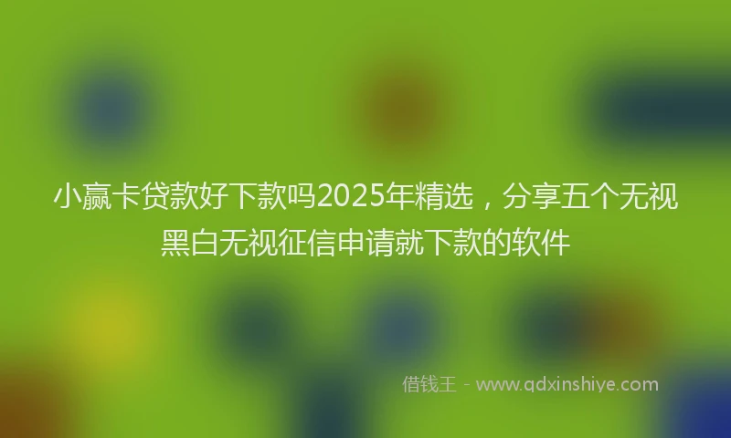 小赢卡贷款好下款吗2025年精选，分享五个无视黑白无视征信申请就下款的软件