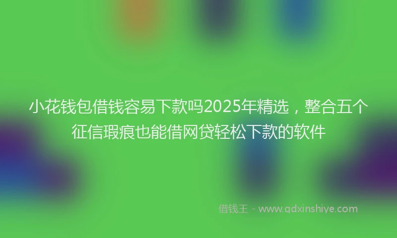 小花钱包借钱容易下款吗2025年精选，整合五个征信瑕疵也能借网贷轻松下款的软件