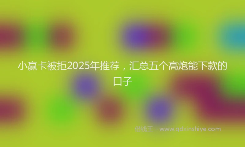 小赢卡被拒2025年推荐，汇总五个高炮能下款的口子