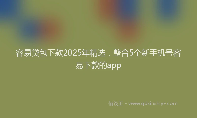 容易贷包下款2025年精选，整合5个新手机号容易下款的app