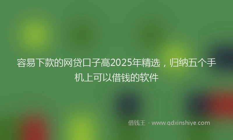 容易下款的网贷口子高2025年精选，归纳五个手机上可以借钱的软件