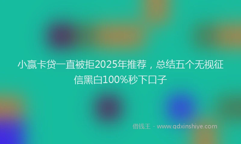 小赢卡贷一直被拒2025年推荐，总结五个无视征信黑白100%秒下口子