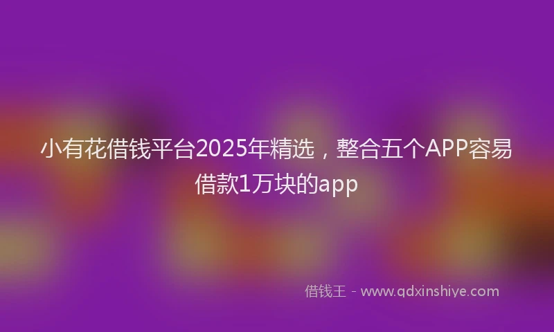 小有花借钱平台2025年精选，整合五个APP容易借款1万块的app