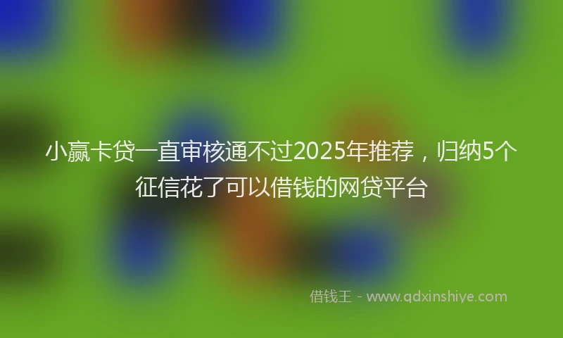 小赢卡贷一直审核通不过2025年推荐，归纳5个征信花了可以借钱的网贷平台