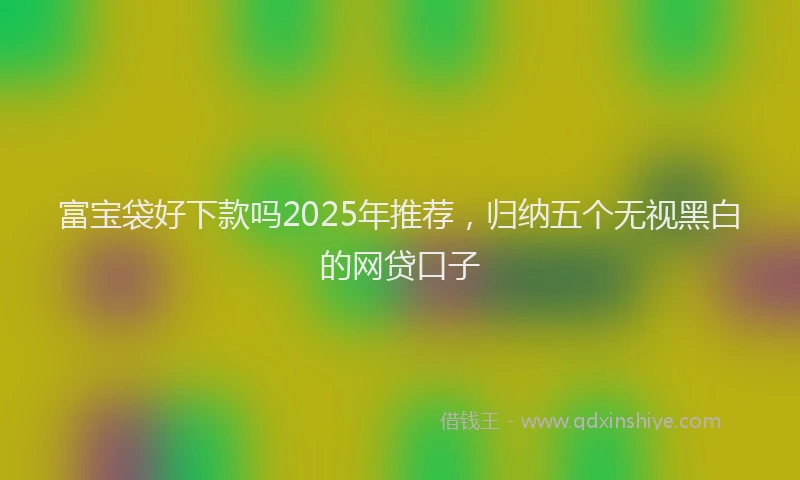 富宝袋好下款吗2025年推荐，归纳五个无视黑白的网贷口子