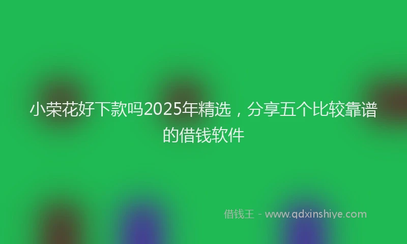 小荣花好下款吗2025年精选，分享五个比较靠谱的借钱软件