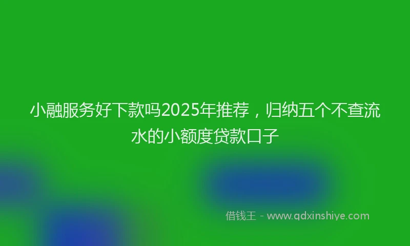 小融服务好下款吗2025年推荐，归纳五个不查流水的小额度贷款口子