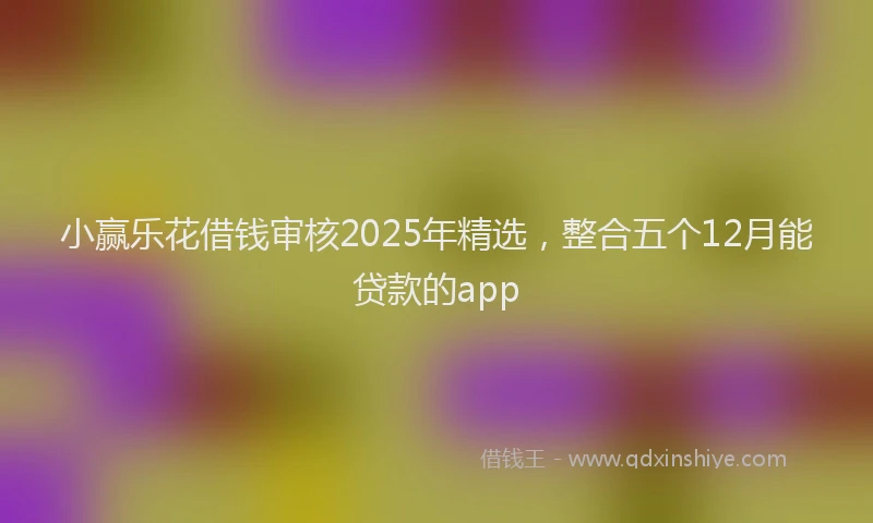 小赢乐花借钱审核2025年精选，整合五个12月能贷款的app