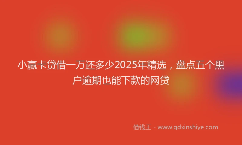 小赢卡贷借一万还多少2025年精选，盘点五个黑户逾期也能下款的网贷