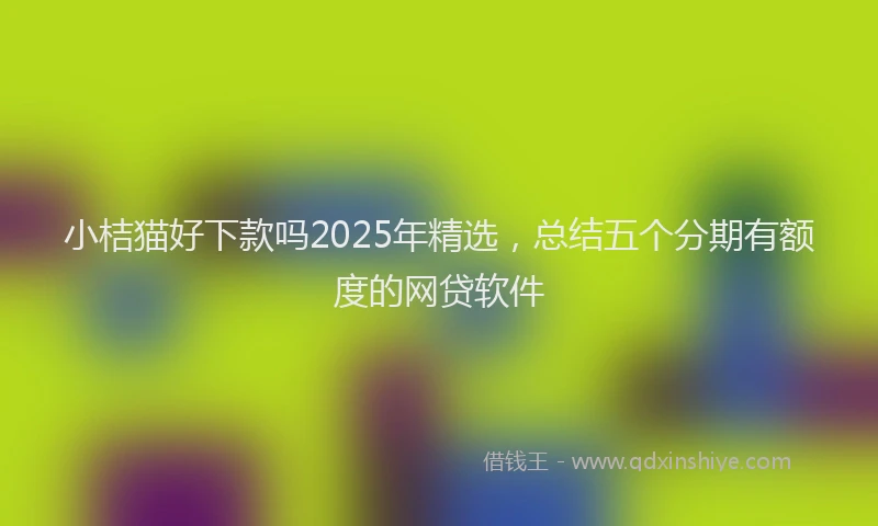 小桔猫好下款吗2025年精选，总结五个分期有额度的网贷软件