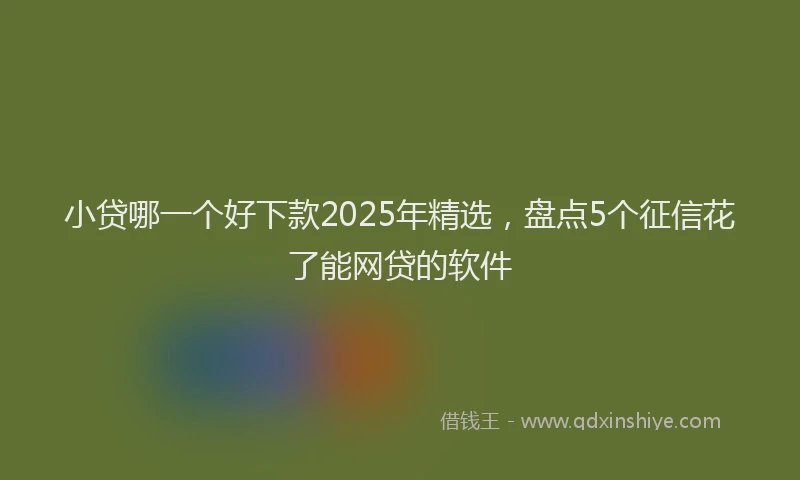 小贷哪一个好下款2025年精选，盘点5个征信花了能网贷的软件