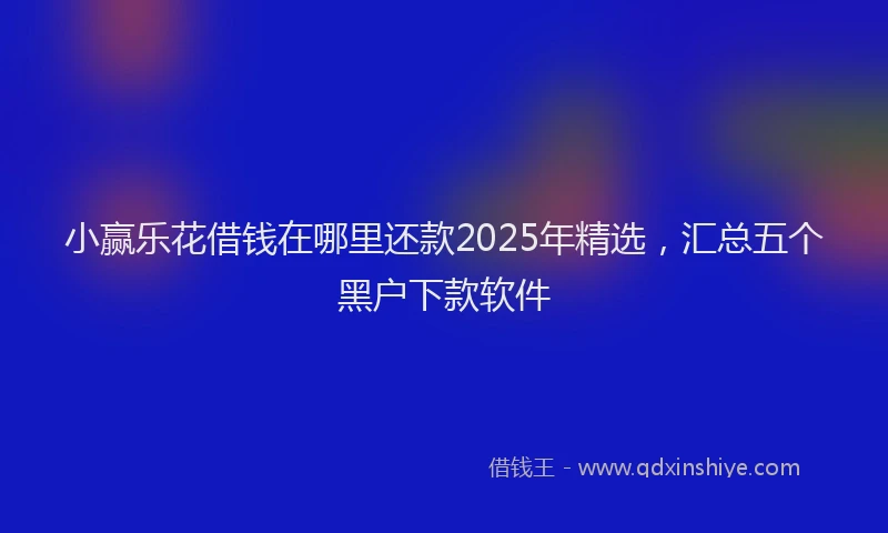 小赢乐花借钱在哪里还款2025年精选，汇总五个黑户下款软件