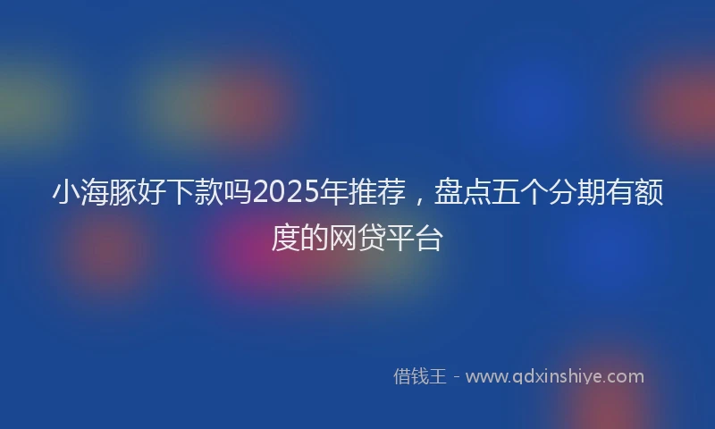 小海豚好下款吗2025年推荐，盘点五个分期有额度的网贷平台
