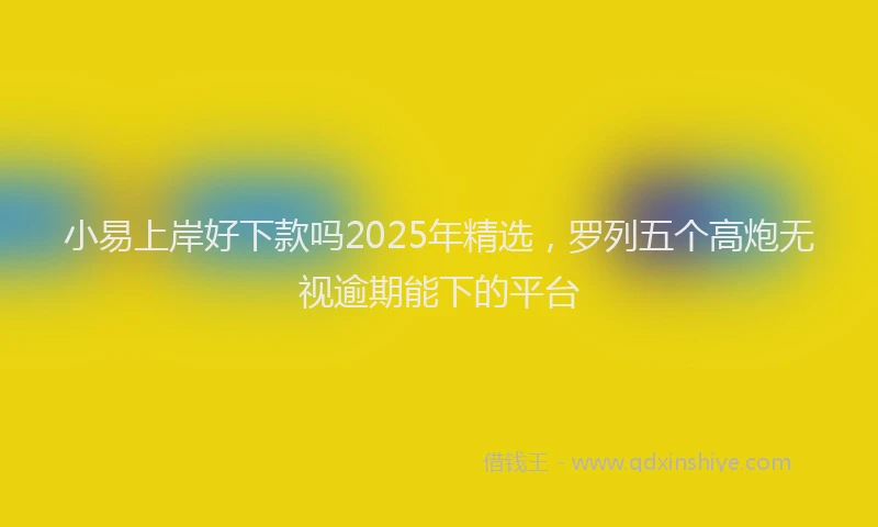 小易上岸好下款吗2025年精选，罗列五个高炮无视逾期能下的平台