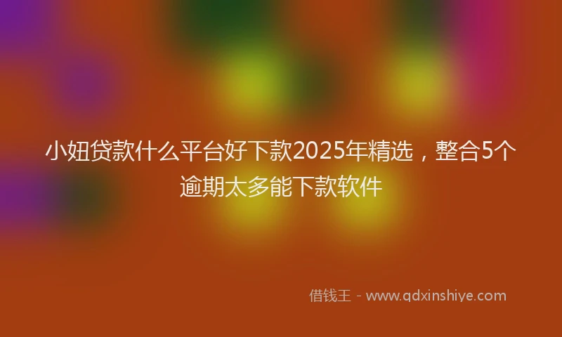 小妞贷款什么平台好下款2025年精选，整合5个逾期太多能下款软件