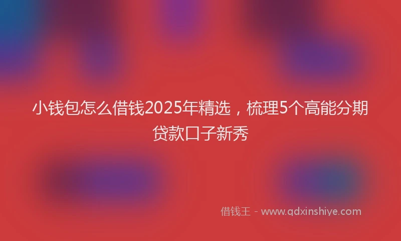 小钱包怎么借钱2025年精选，梳理5个高能分期贷款口子新秀