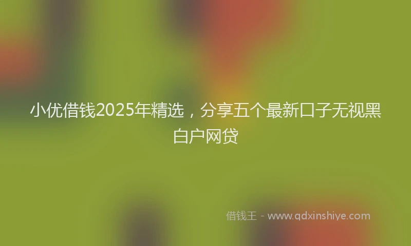 小优借钱2025年精选，分享五个最新口子无视黑白户网贷