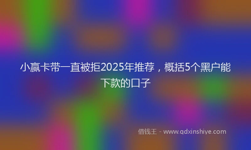 小赢卡带一直被拒2025年推荐，概括5个黑户能下款的口子