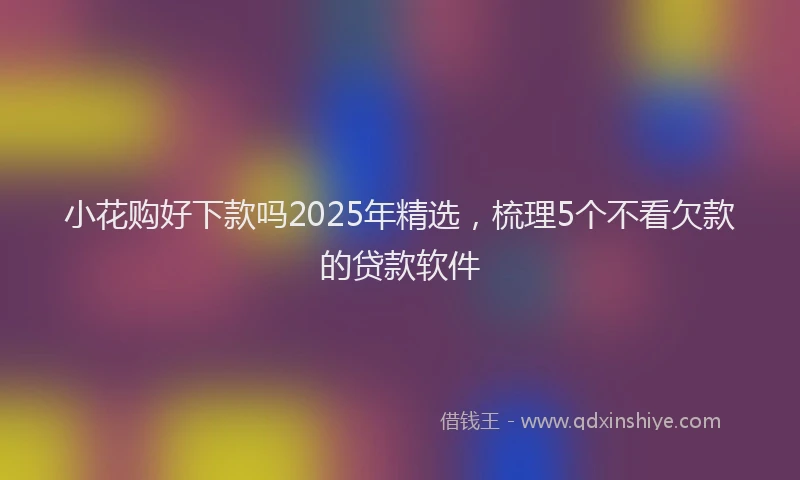 小花购好下款吗2025年精选，梳理5个不看欠款的贷款软件