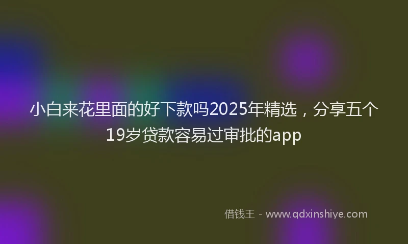 小白来花里面的好下款吗2025年精选，分享五个19岁贷款容易过审批的app