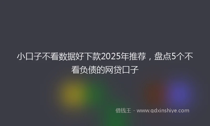 小口子不看数据好下款2025年推荐，盘点5个不看负债的网贷口子