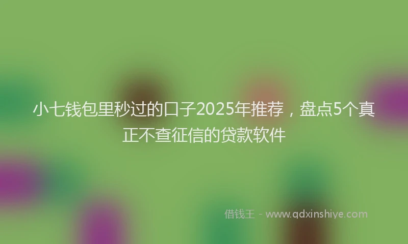 小七钱包里秒过的口子2025年推荐，盘点5个真正不查征信的贷款软件