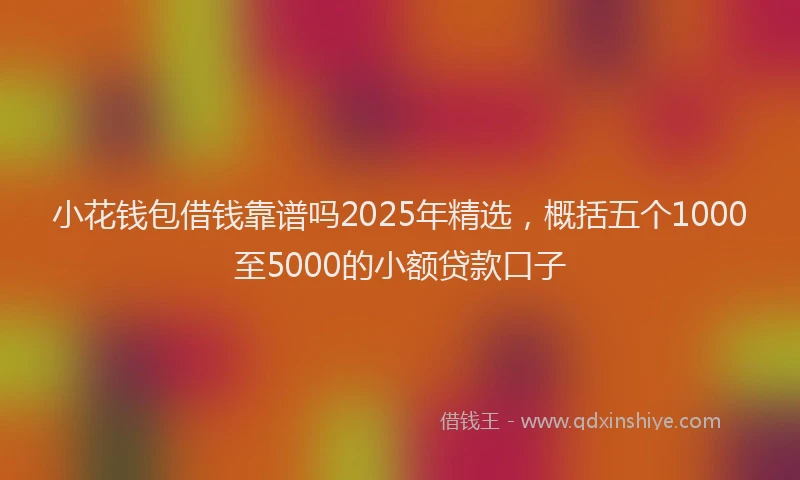 小花钱包借钱靠谱吗2025年精选，概括五个1000至5000的小额贷款口子