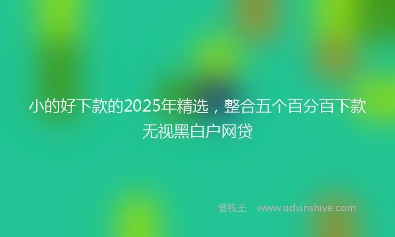 小的好下款的2025年精选，整合五个百分百下款无视黑白户网贷