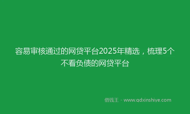 容易审核通过的网贷平台2025年精选，梳理5个不看负债的网贷平台