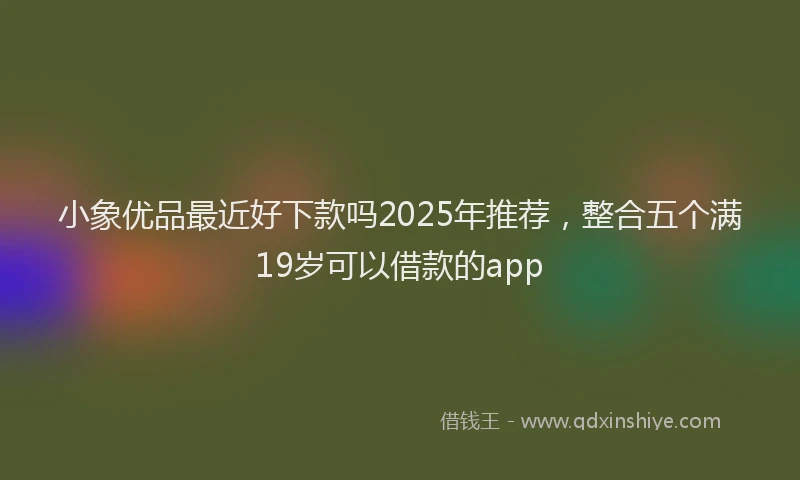 小象优品最近好下款吗2025年推荐，整合五个满19岁可以借款的app