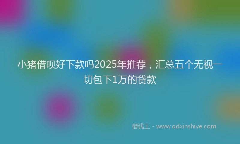 小猪借呗好下款吗2025年推荐，汇总五个无视一切包下1万的贷款