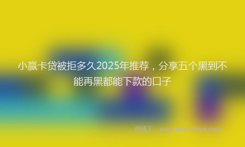 小赢卡贷被拒多久2025年推荐，分享五个黑到不能再黑都能下款的口子