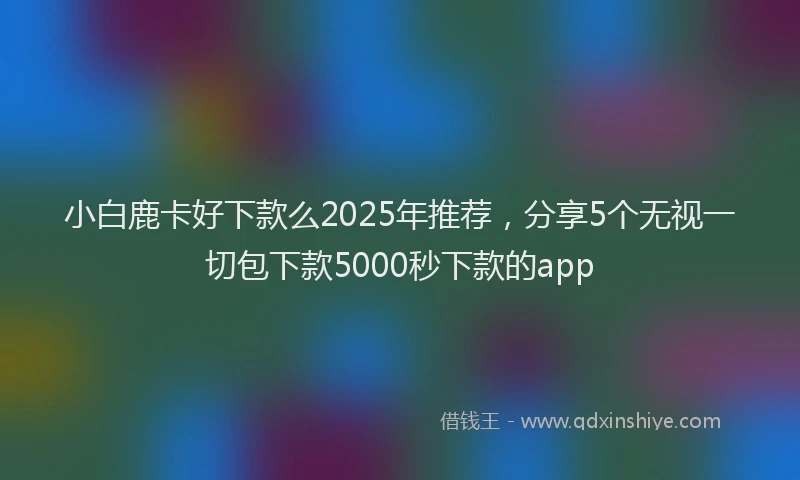 小白鹿卡好下款么2025年推荐，分享5个无视一切包下款5000秒下款的app